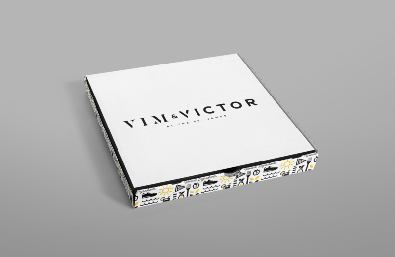 Vim & Victor Pizza Box