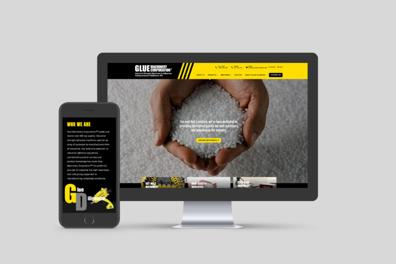 Glue Machinery Corporation New Website Desktop Version