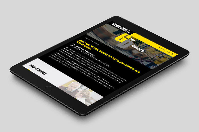 Glue Machinery Corporation New Website Tablet Version