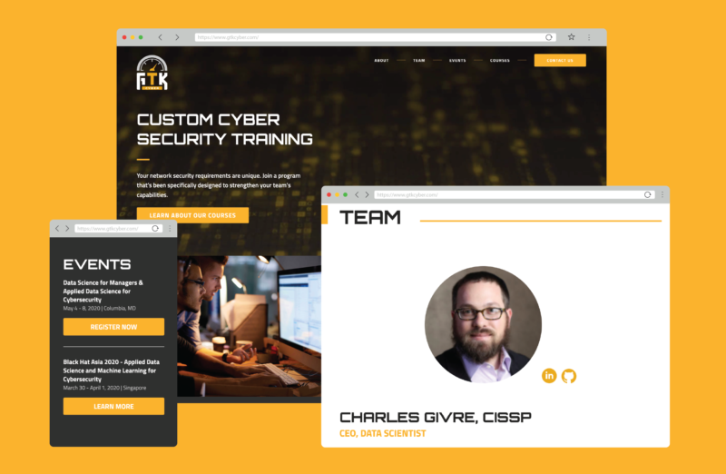GTK Cyber Website Preview on Different Platforms